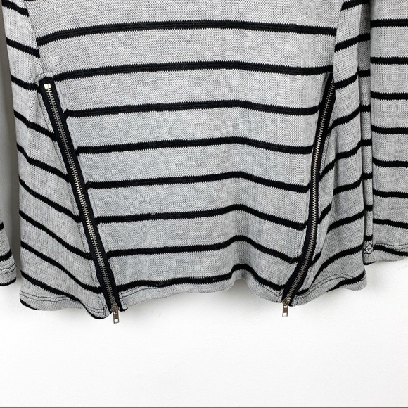 CHARLOTTE Russe Striped Zip Hem Tunic Size Medium - Picture 3 of 7
